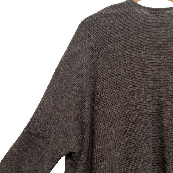 Brown Sweater Cardigan Woman's One Size Coco + Carmen Knit Drop Shoulder Pockets - Picture 3 of 12